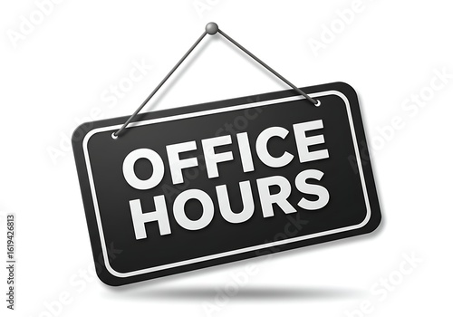 office hours vector illustration