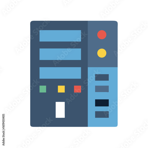 Server Rack Data Center Flat Illustration Network Design
