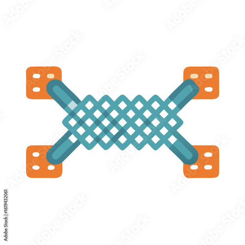 Isometric illustration representing structural engineering or architectural concept