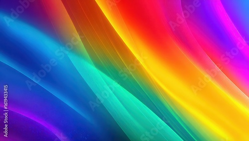 Vibrant, flowing, rainbow-hued abstract design