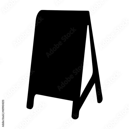Aframe chalkboard sign, standing on short legs and ready for lettering