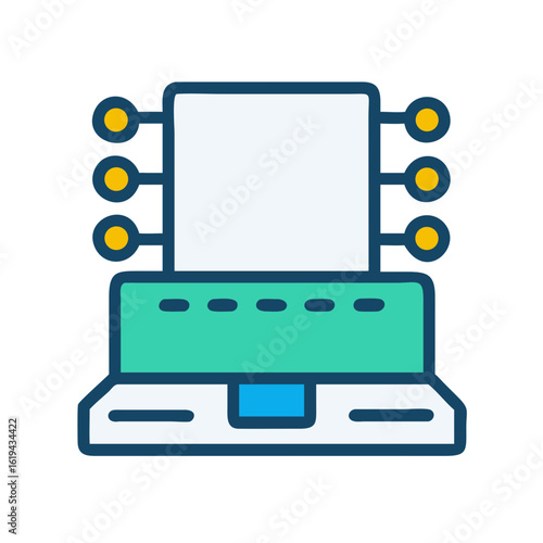 Data server vector illustration of network and connections