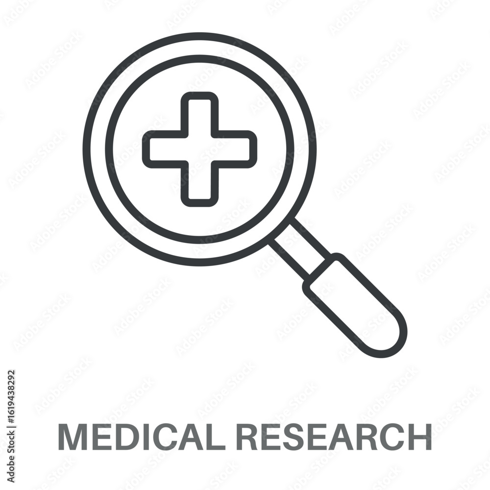 Obraz premium Medical Research Design Icon, Simple Style Design Inspiration For Any Logos Interface And Purpose