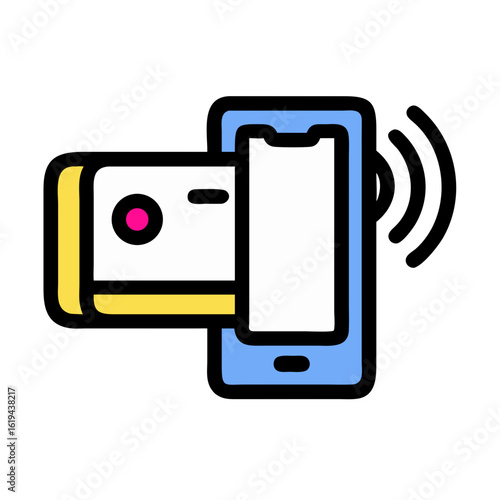 Mobile payment concept with credit card and phone device