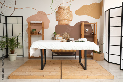 Interior of modern spa salo...