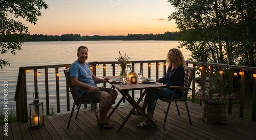 Romantic Lakeside Dinner