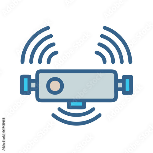 Wireless Device Icon for Communications and Smart Technology Uses