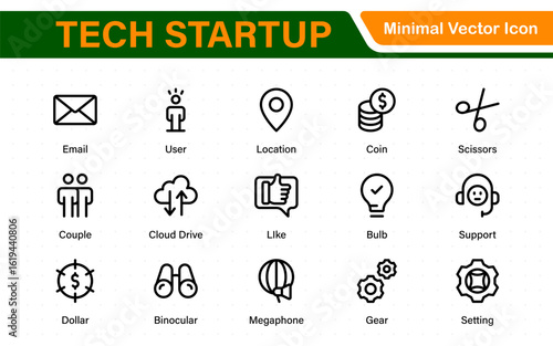 Tech Startup thin line icons set. Development editable stroke icon. Start up symbols collection.
