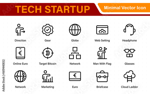 Tech Startup thin line icons set. Development editable stroke icon. Start up symbols collection.