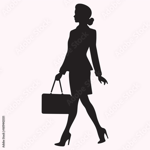 Cabin Crew Walking Silhouette Icon