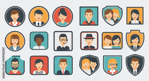 Profile Avatar Collection of Diverse People