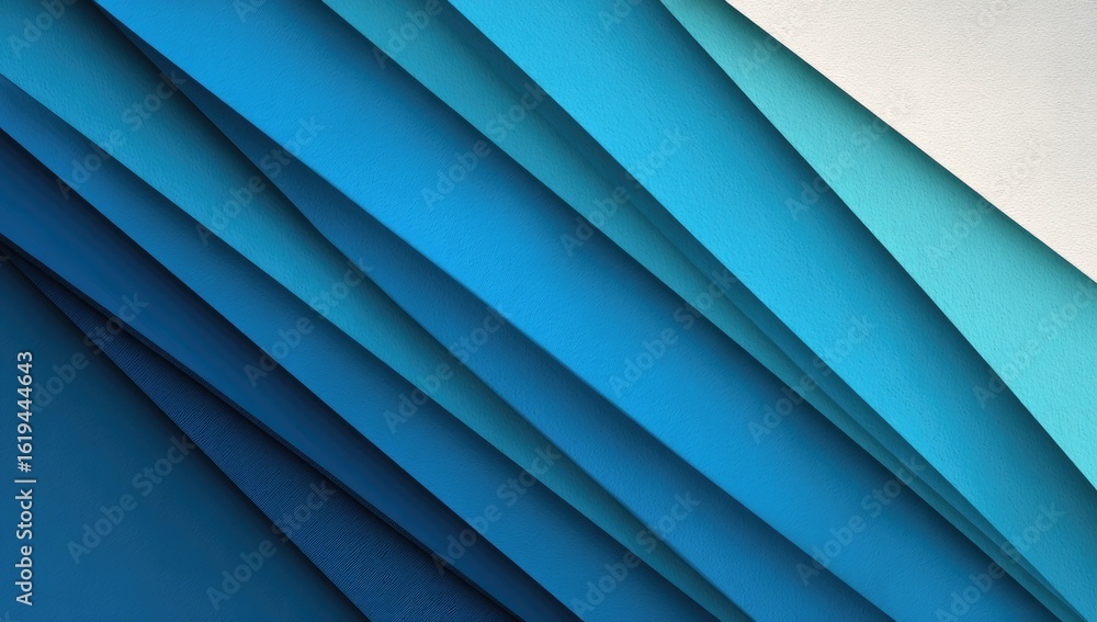 Obraz premium Layered, diagonal, blue, and white abstract design