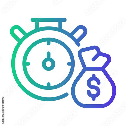 Obraz na plátně annuities Line Gradient Icon