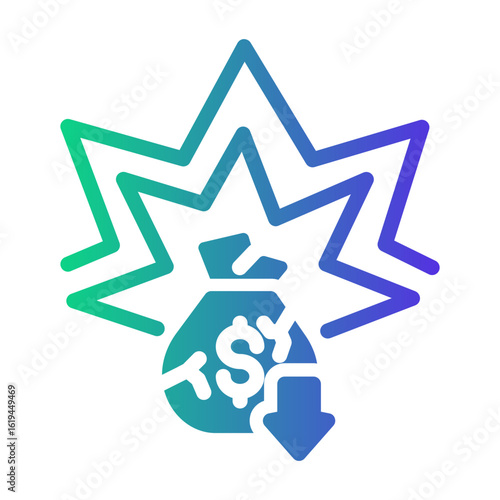 bankruptcy Gradient icon
