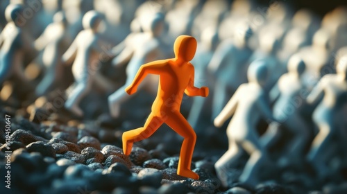 Wallpaper Mural One person leads the pack. Torontodigital.ca