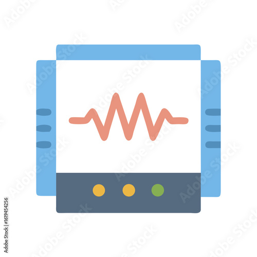 Electronic display monitor showing a waveform pattern in detail