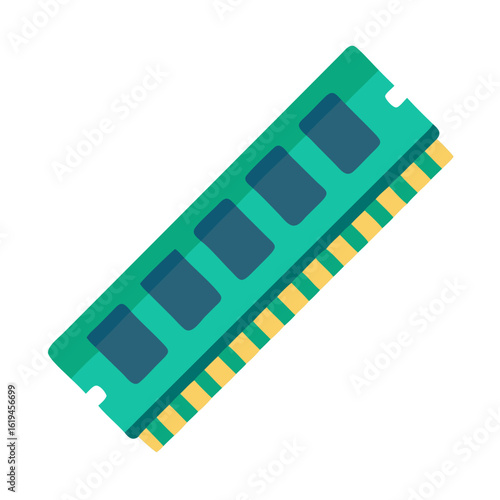 Stylized memory module on black background for tech industry