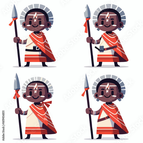Maasai warrior with spear and smile