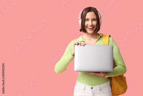 Beautiful young woman in he...