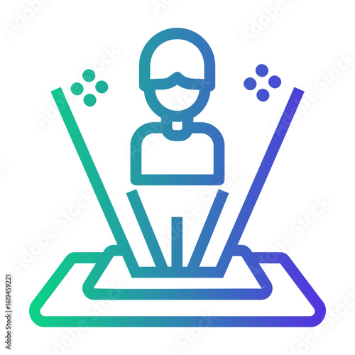 hologram Line Gradient Icon