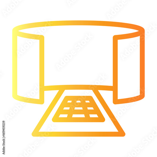 hologram Line Gradient Icon