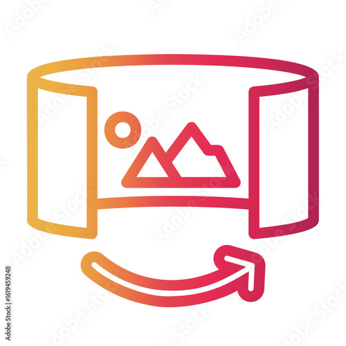 hologram Line Gradient Icon