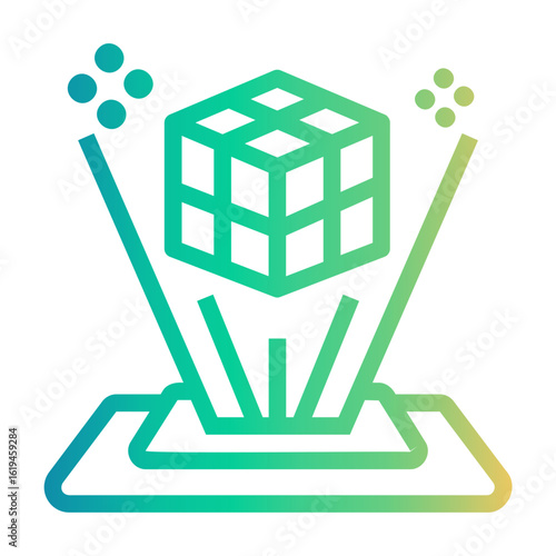 hologram Line Gradient Icon
