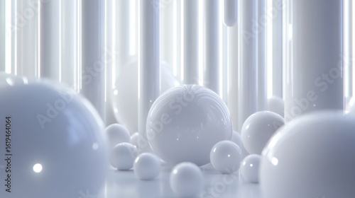 Abstract white liquid forms, smooth surfaces, modern design, geometric shapes, flowing textures, glossy, futuristic, clean, minimalist, elegant,  3d render,  shapes,  abstract art,  background,  