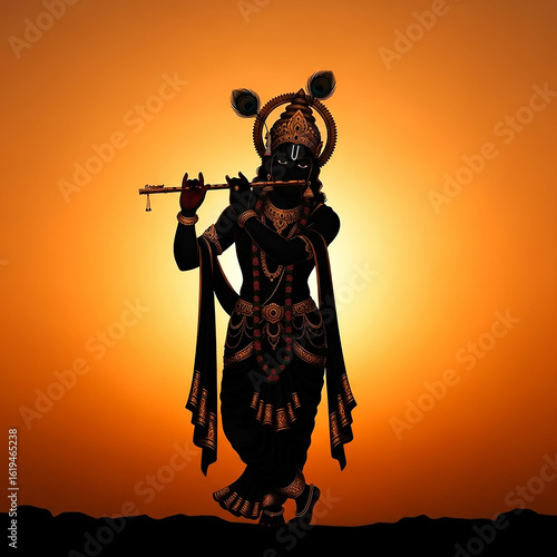 Lord Krishna Playing Flute ...