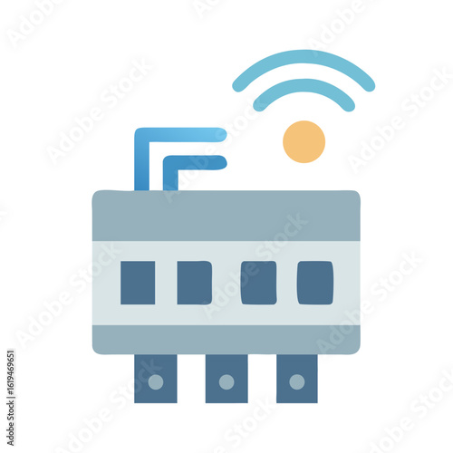 Internet router symbol for wireless connection and network setup