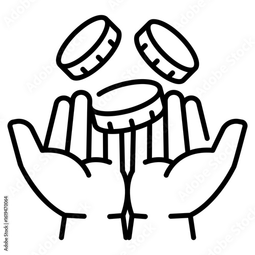 Almsgiving Line Icon