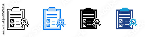Standards icon set multiple style collection
