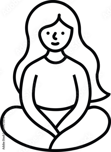 yoga girl vector illustration