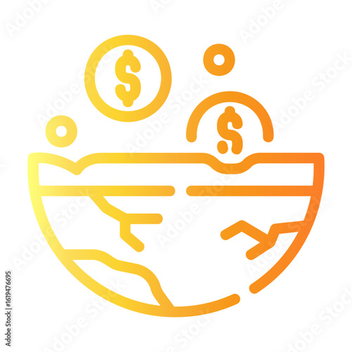 beggar Line Gradient Icon