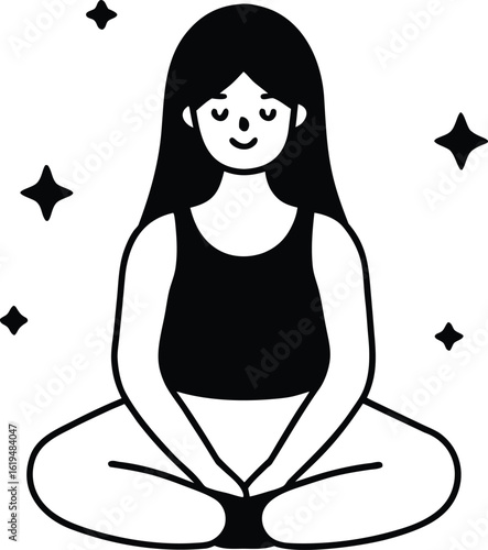 yoga woman vector