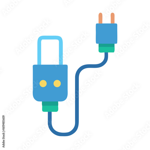 Vector illustration of charger cable for phones and devices
