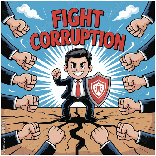 International Anti-Corruption Day  cartoon image 7.eps