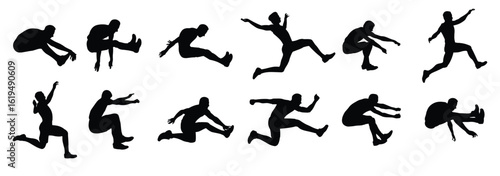 Long jump silhouette, Long jumping silhouette, Athletics long jump silhouette, Long jump vector, Long jump svg, Long jumping svg, Long jumper silhouette
