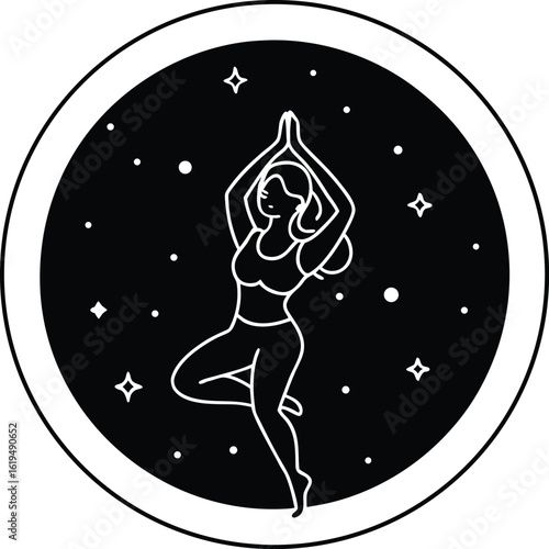 silhouette of a woman doing yoga