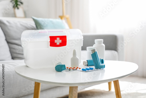 First aid kit with asthma i...