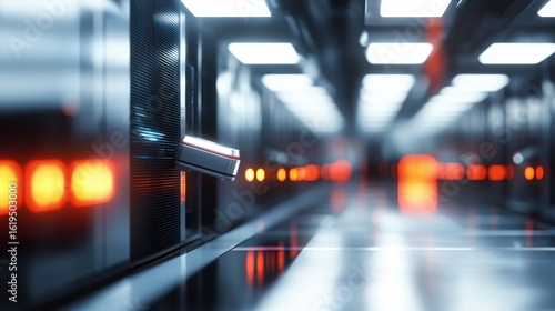 Wallpaper Mural Futuristic Server Room: A Glimpse into the Digital Core Torontodigital.ca