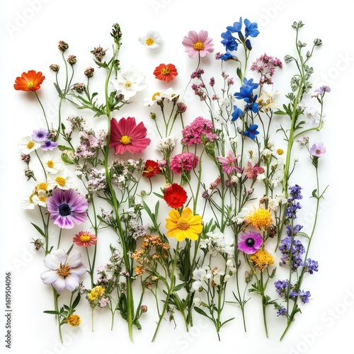 Vibrant Wildflower Arrangement: A Colorful Floral Composition