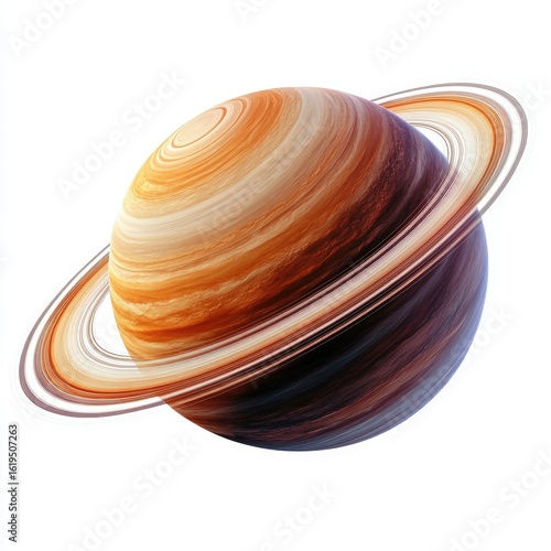 Stunning Saturn: Detailed Planet Render with Rings