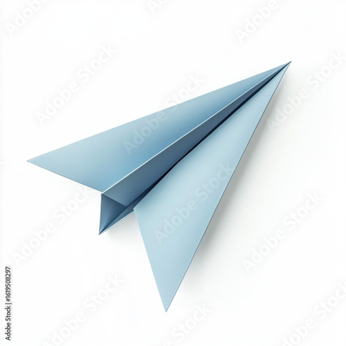 Paper plane origami vector illustration on white background