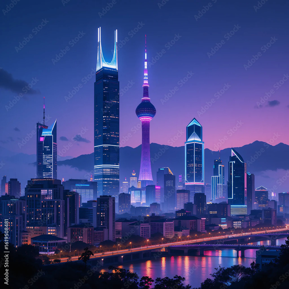 Obraz premium 도시 야경
