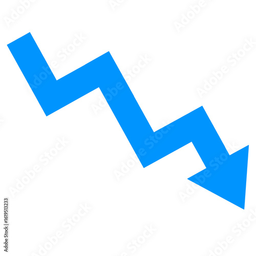 下降を表すジグザグ矢印