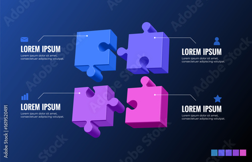 3D Puzzle Design Representing Collaboration and Problem Solving