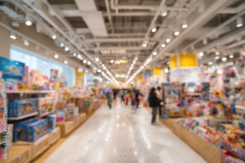 Blurred view of a toy store aisle (1)