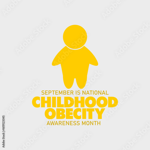 Vector graphic of National Childhood Obesity Awareness Month ideal for National Childhood Obesity Awareness Month celebration.