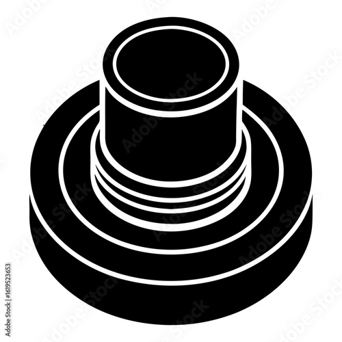 black hat isolated on white background